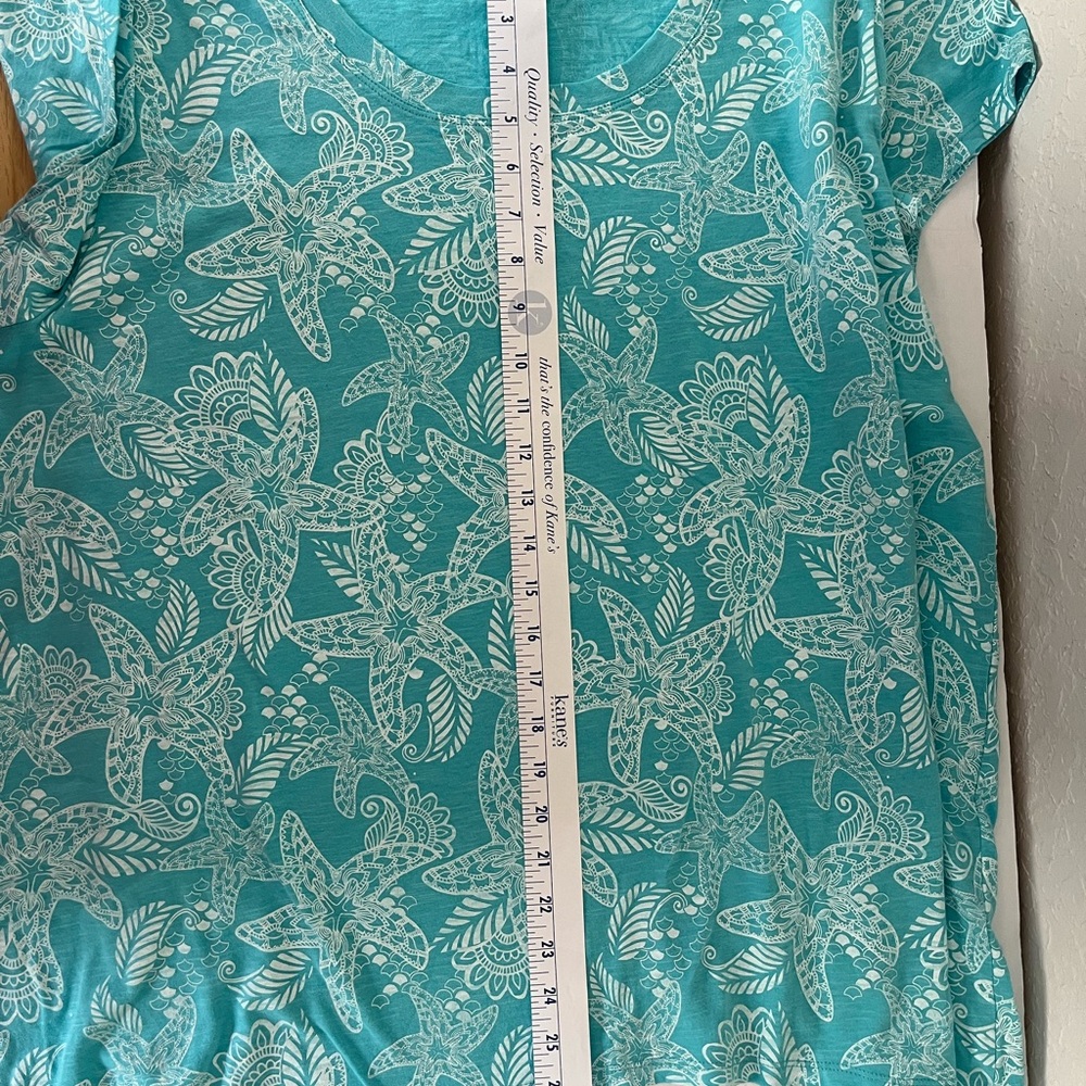 Palm Grove Woman Mint Green Seashell Top Size 3X NWO Tags - Picture 12 of 12